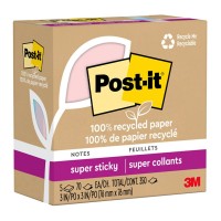 Pack of 5  Post-it 100 Rec Super Sticky Notes 654R-5SSNRP 76x76mm Wanderlust